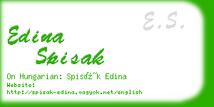 edina spisak business card